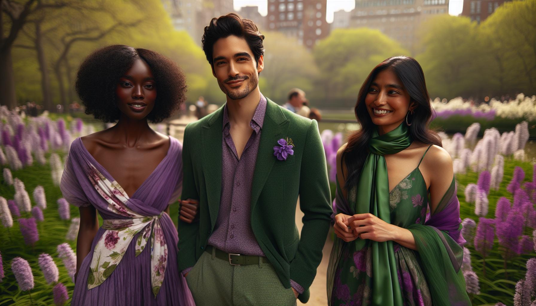 Seasonal Inspirations for Purple and Green Outfits