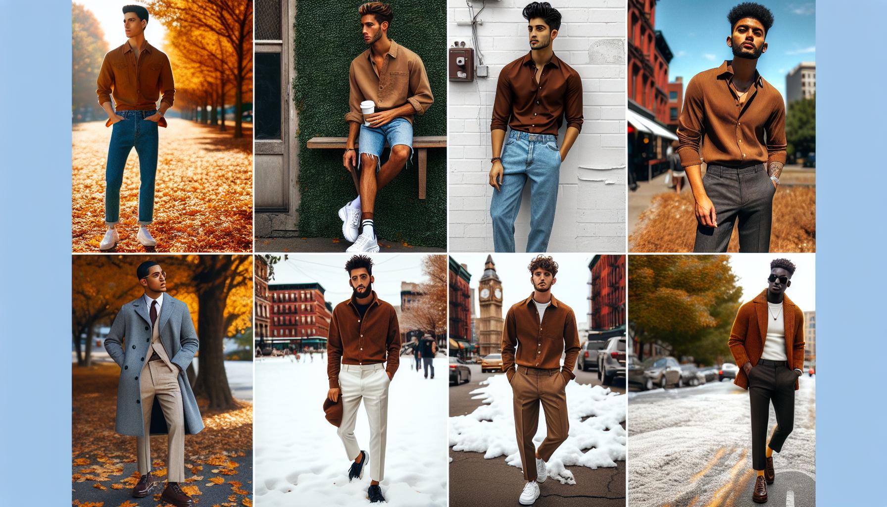 Seasonal Outfit Ideas to Style Brown Shirts