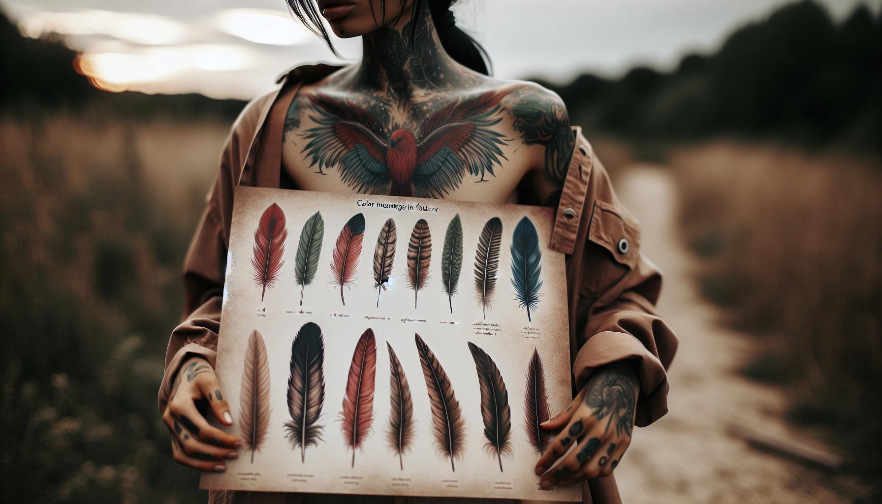 Color Meanings in Feather Tattoos