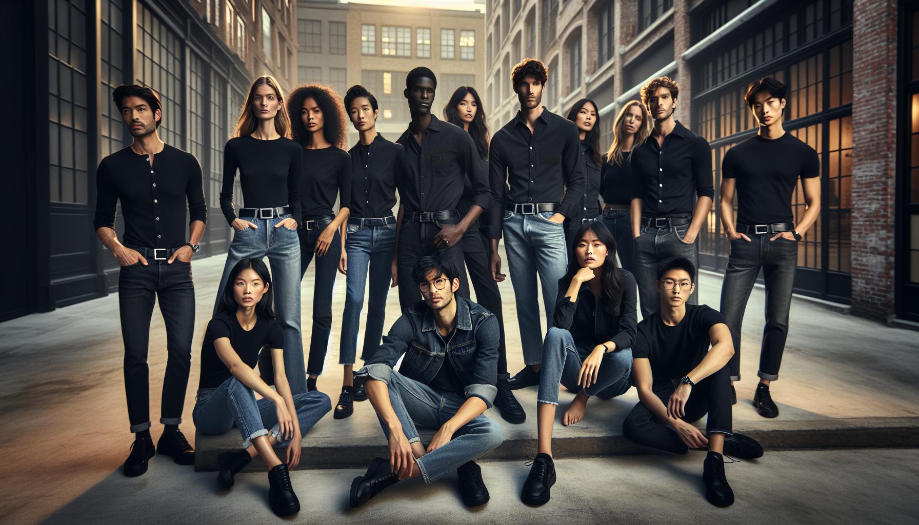 Classic Combinations: Black Shirt and Denim