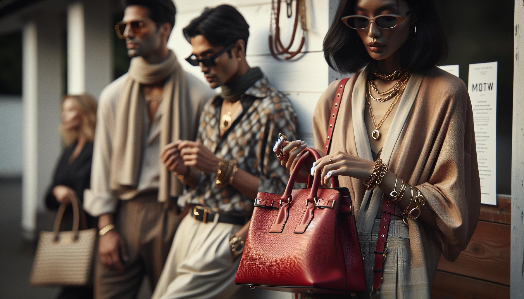 Trend-Forward Accessory Pairings with a Red Bag