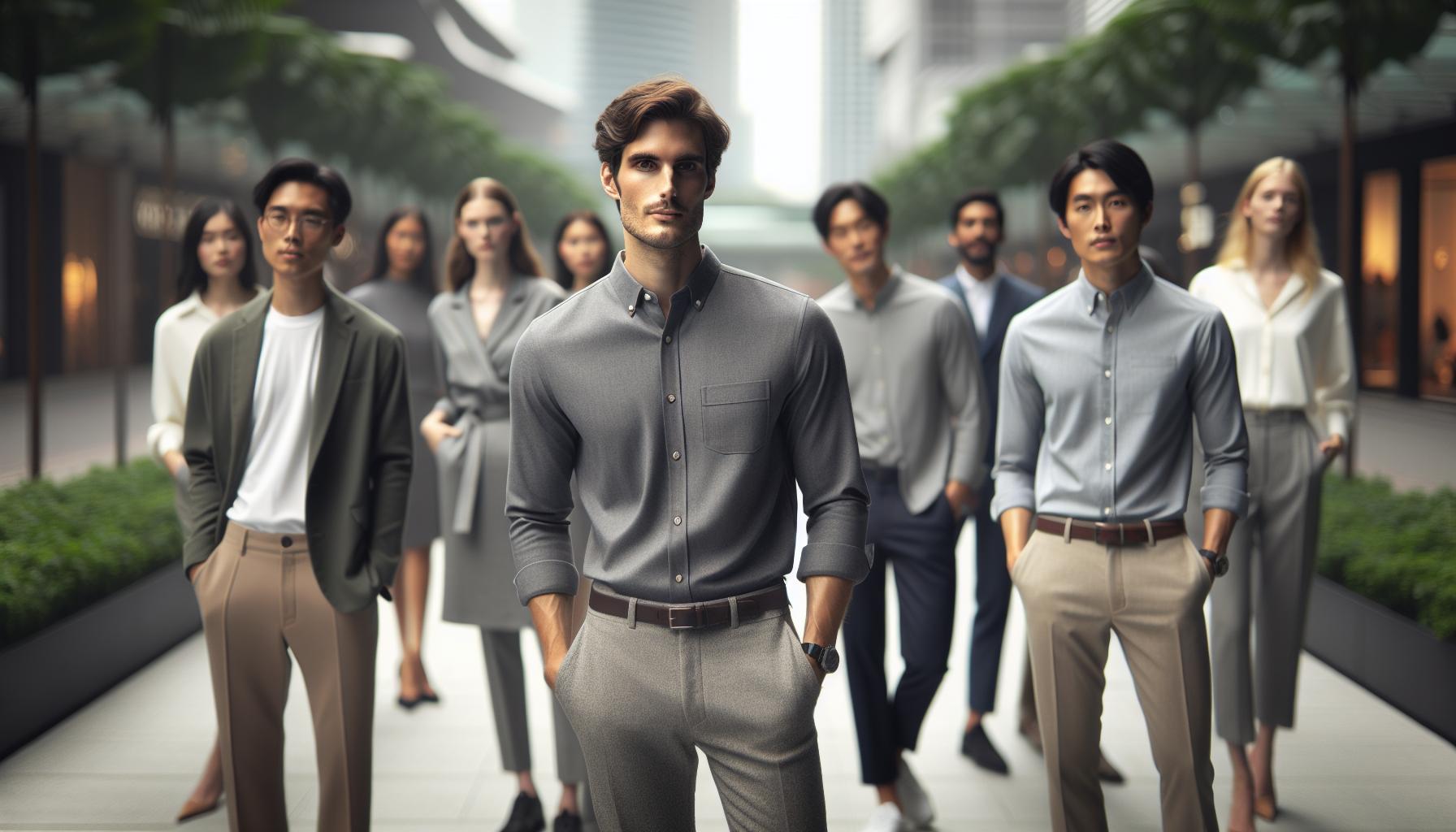 Smart Casual Outfits: Grey Shirt Examples