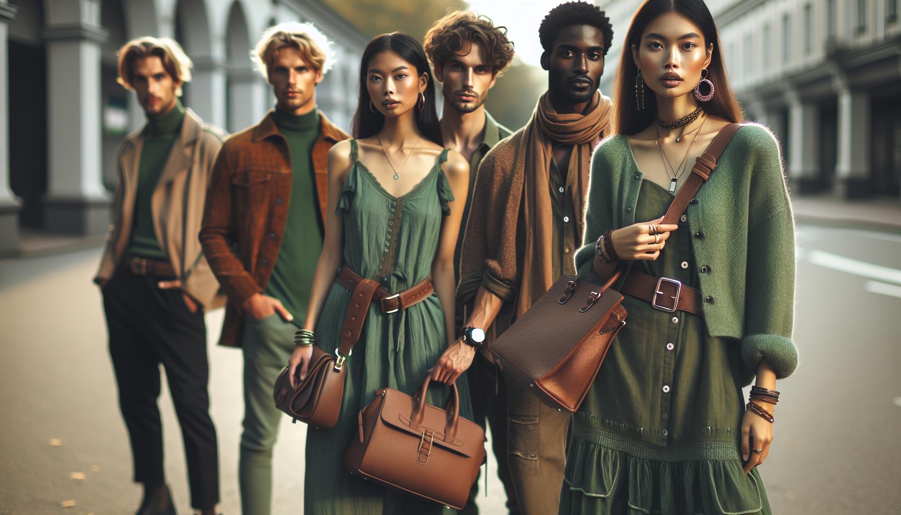 Accessorizing with Brown and Green Outfits