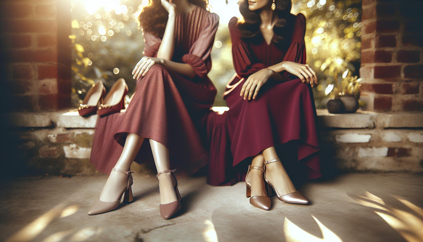 Perfect Shoe Colors for Burgundy Dresses