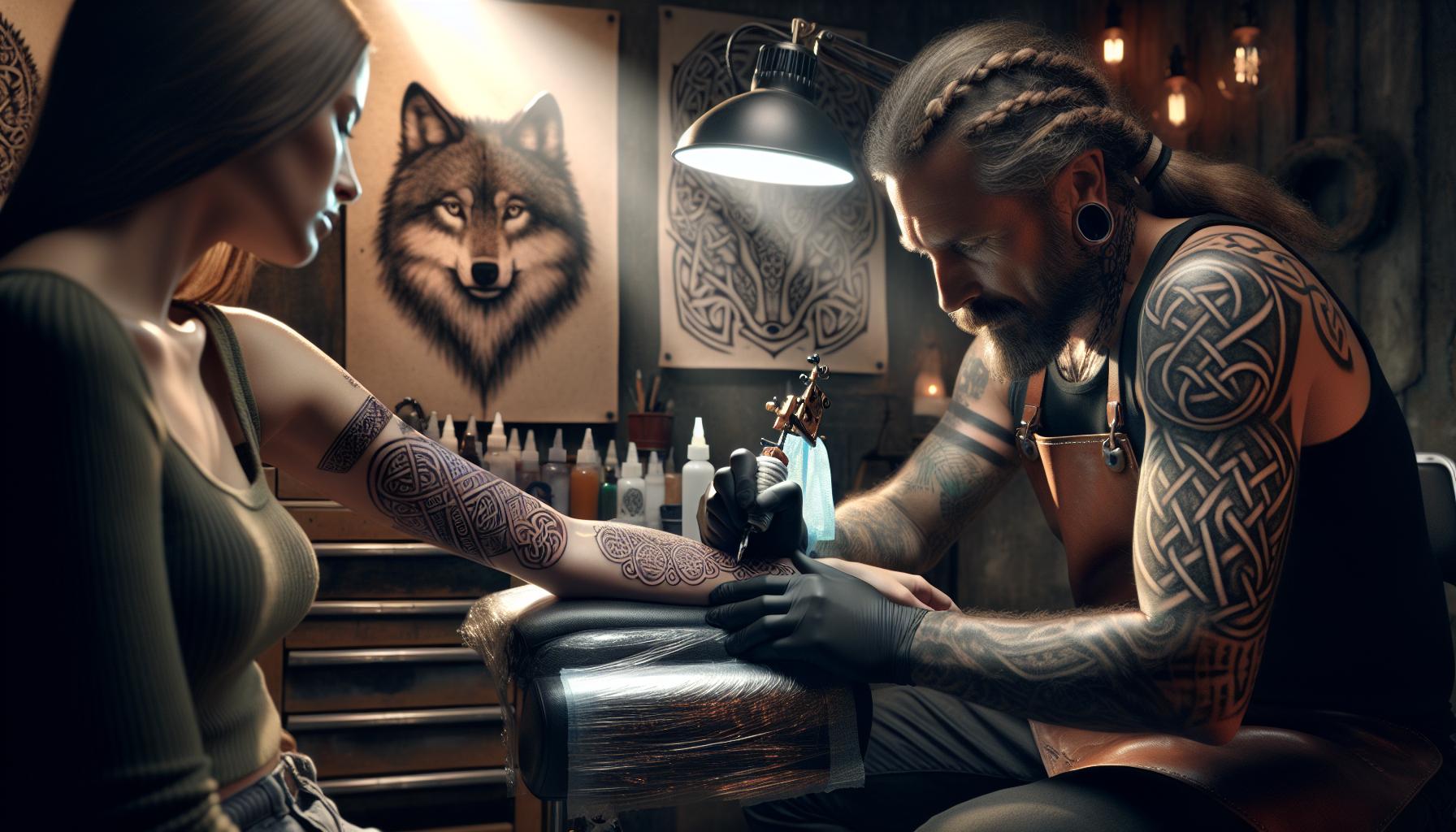 Celtic and Tribal Influences in Wolf Tattoos