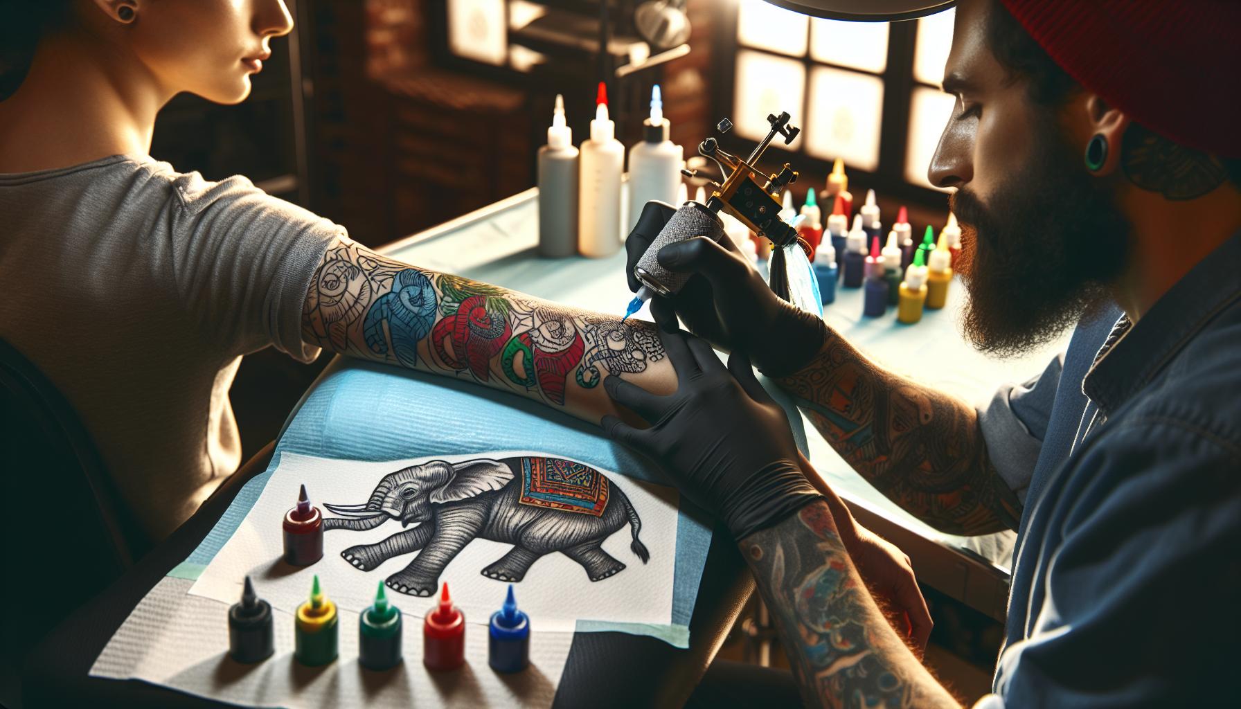 Color Psychology: What Different Colors Mean in Elephant Tattoos