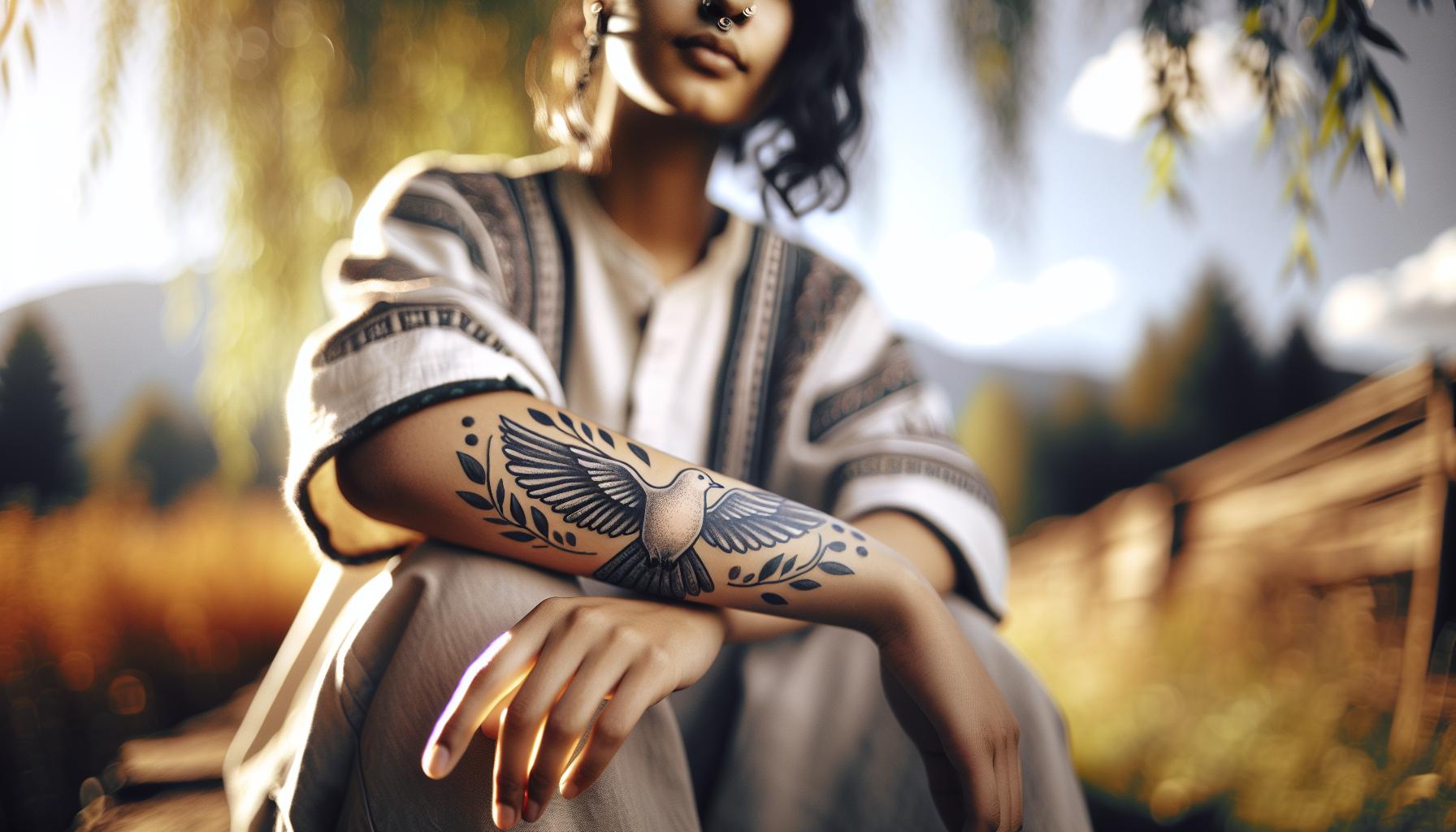 Dove Tattoo as a Symbol of Peace