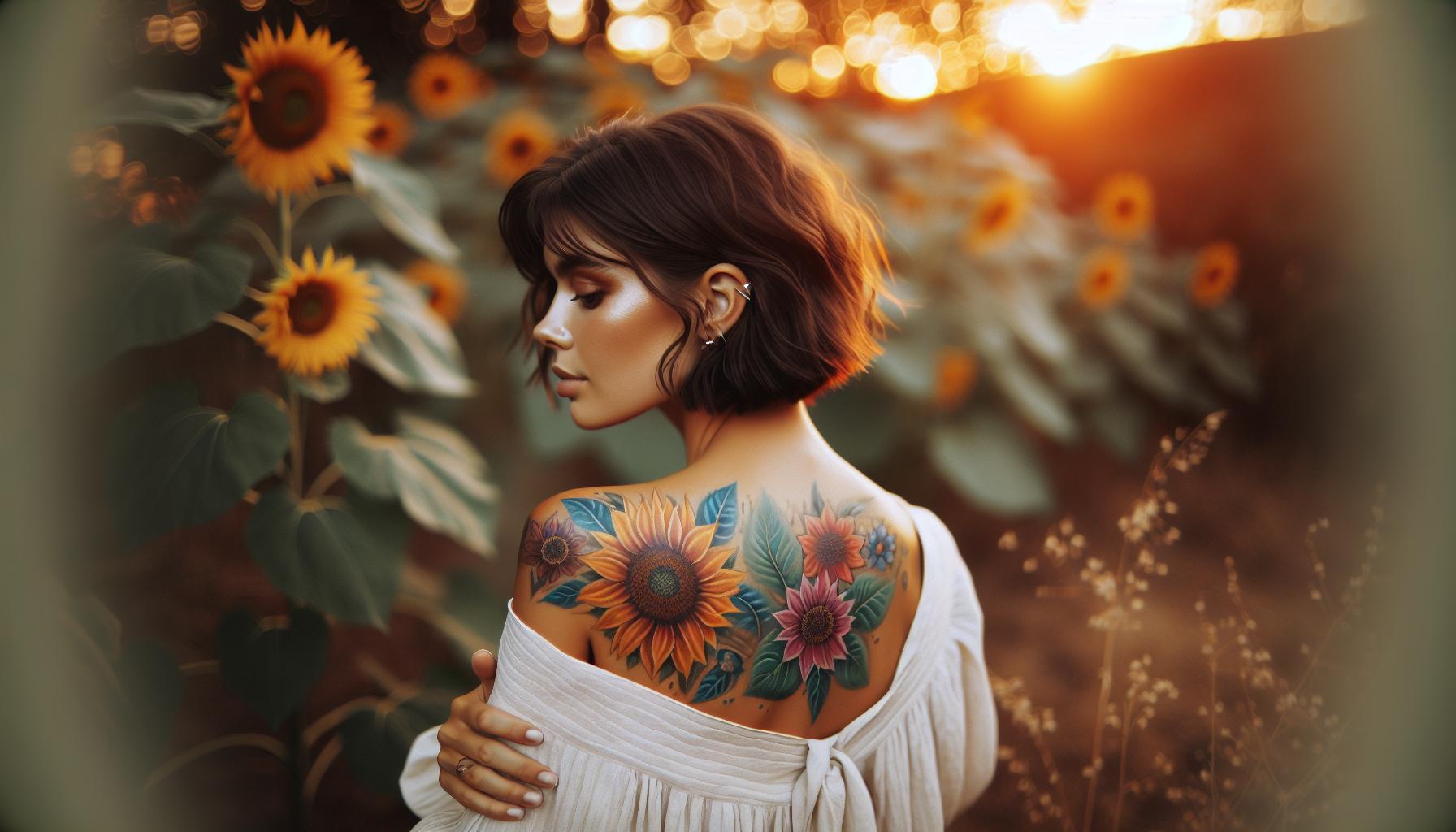 Sunflower Tattoo Meaning: Joy and Unwavering Loyalty 1 Sunflower Tattoo Symbolism: An Overview