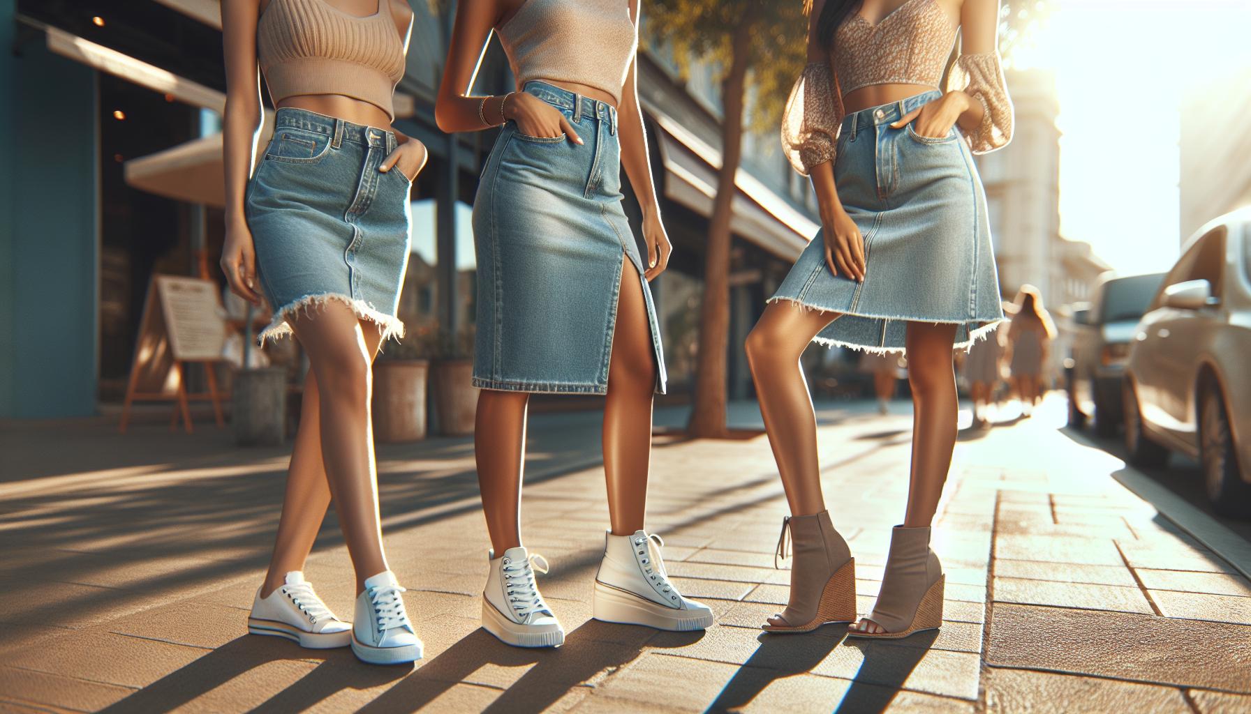 Essential Footwear Pairings for Jean Skirts
