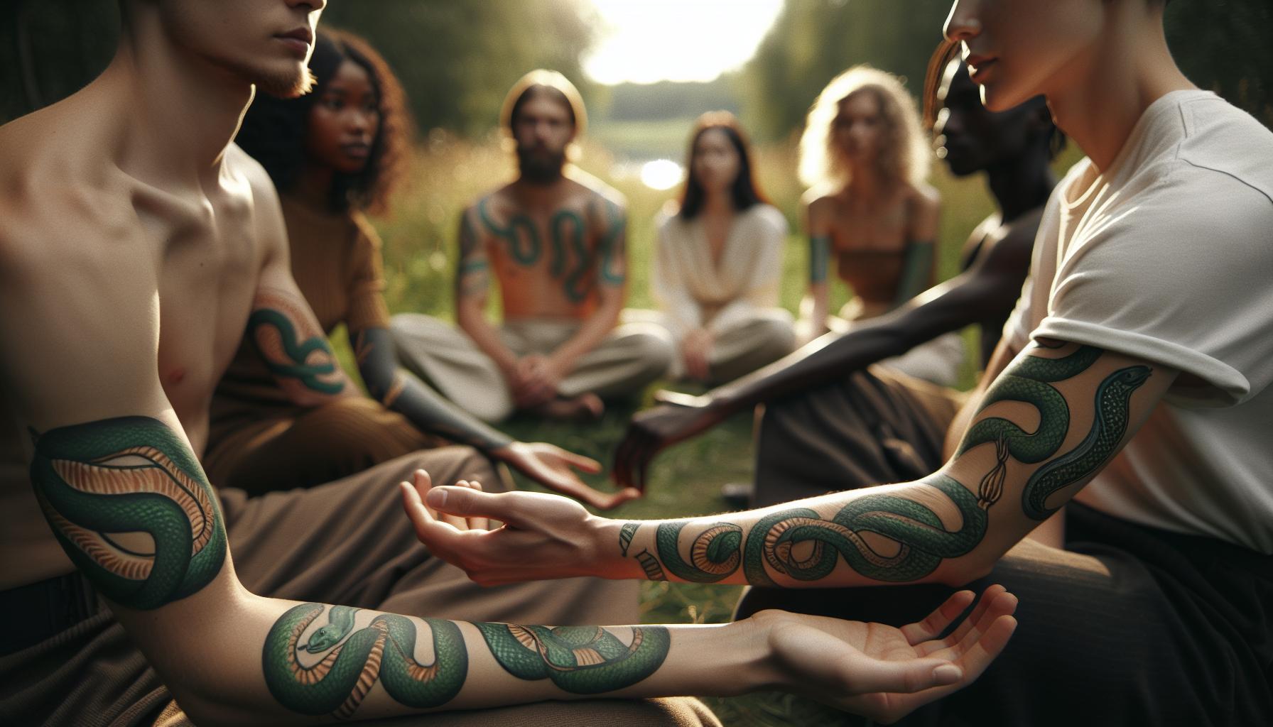 Healing Representations of Serpent Tattoos