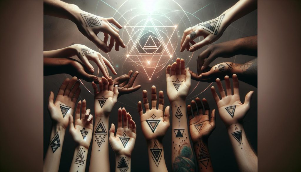 Triangle in Triangle Tattoo Meaning: Double the Sacred Geometry Power
